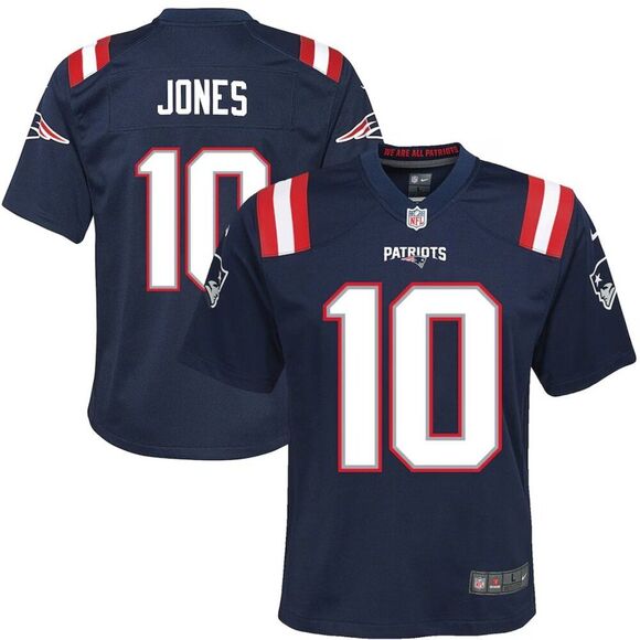 Nike Mac Jones Game Jersey | New England Patriots Navy Blue | Youth Size Large - Picture 1 of 6